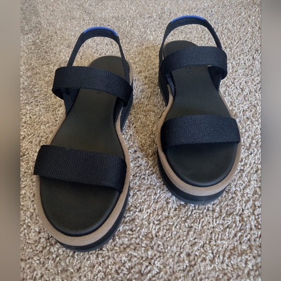 Rothy's Platform Wedge Ankle Strap Sandals NIB - Picture 2 of 13